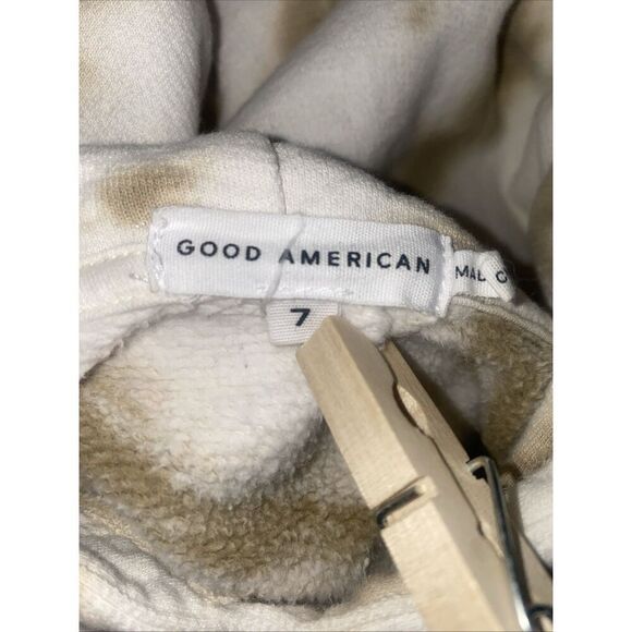 Good American Putty Tie Dye Cropped Hoodie Size 7 XXL 2X - Picture 4 of 5